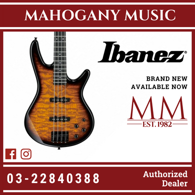 Ibanez GSR280QA Electric Bass Guitar - Transparent Yellow Sunburst