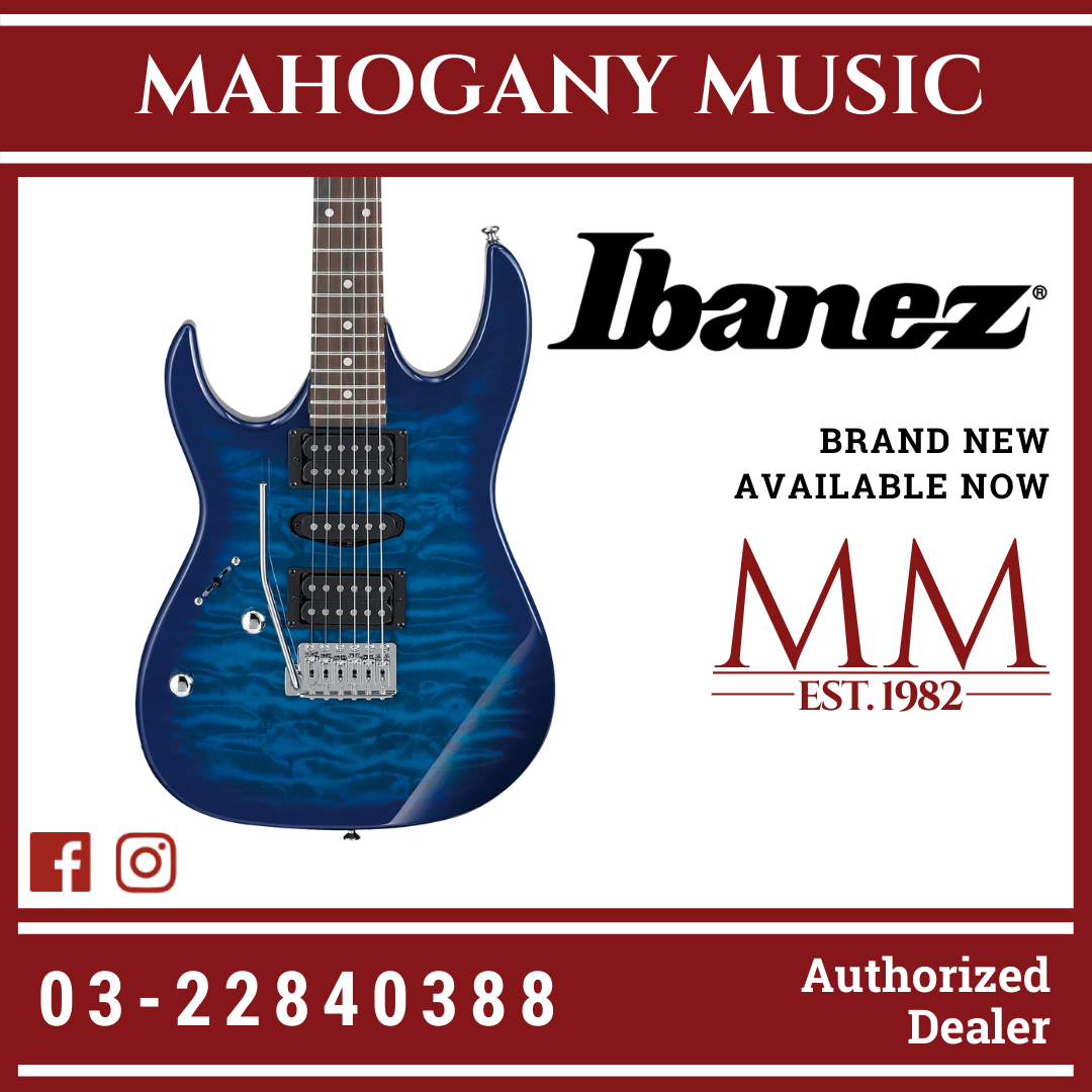 Ibanez Gio GRX70QAL Left handed Electric Guitar Transparent Blue