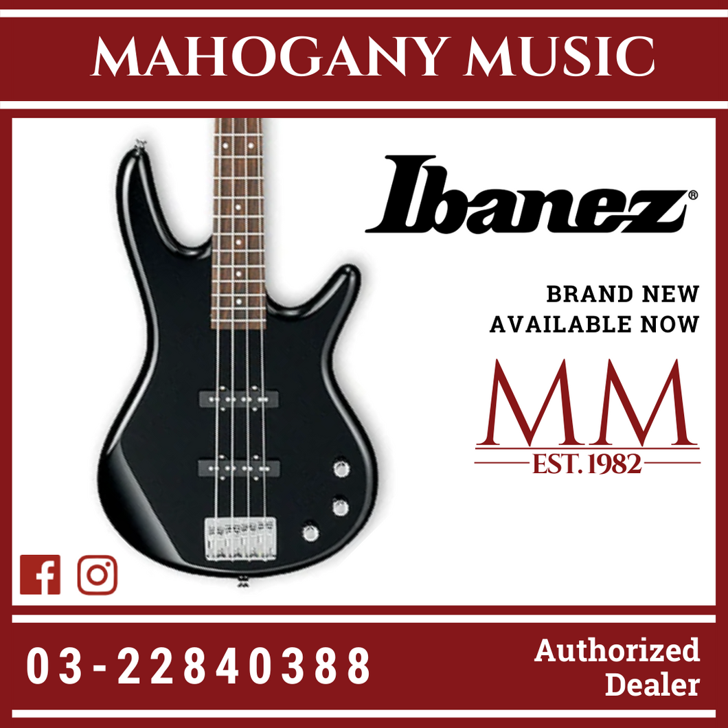 Ibanez Gio GSR180 4-String Bass Guitar Black – Mahogany Music