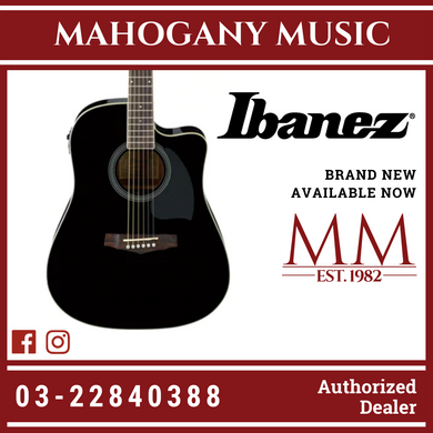 Ibanez PF15ECE - Black High Gloss Acoustic Guitar