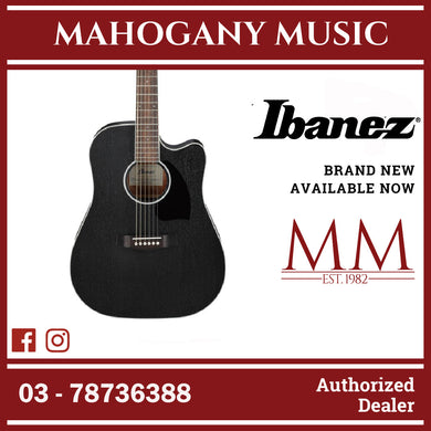 Ibanez PF16MWCE-WK Performance Series Acoustic Electric Guitar, Weathered Black Open Pore