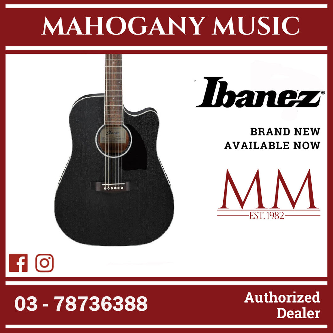 Ibanez PF16MWCE-WK Performance Series Acoustic Electric Guitar, Weathered Black Open Pore