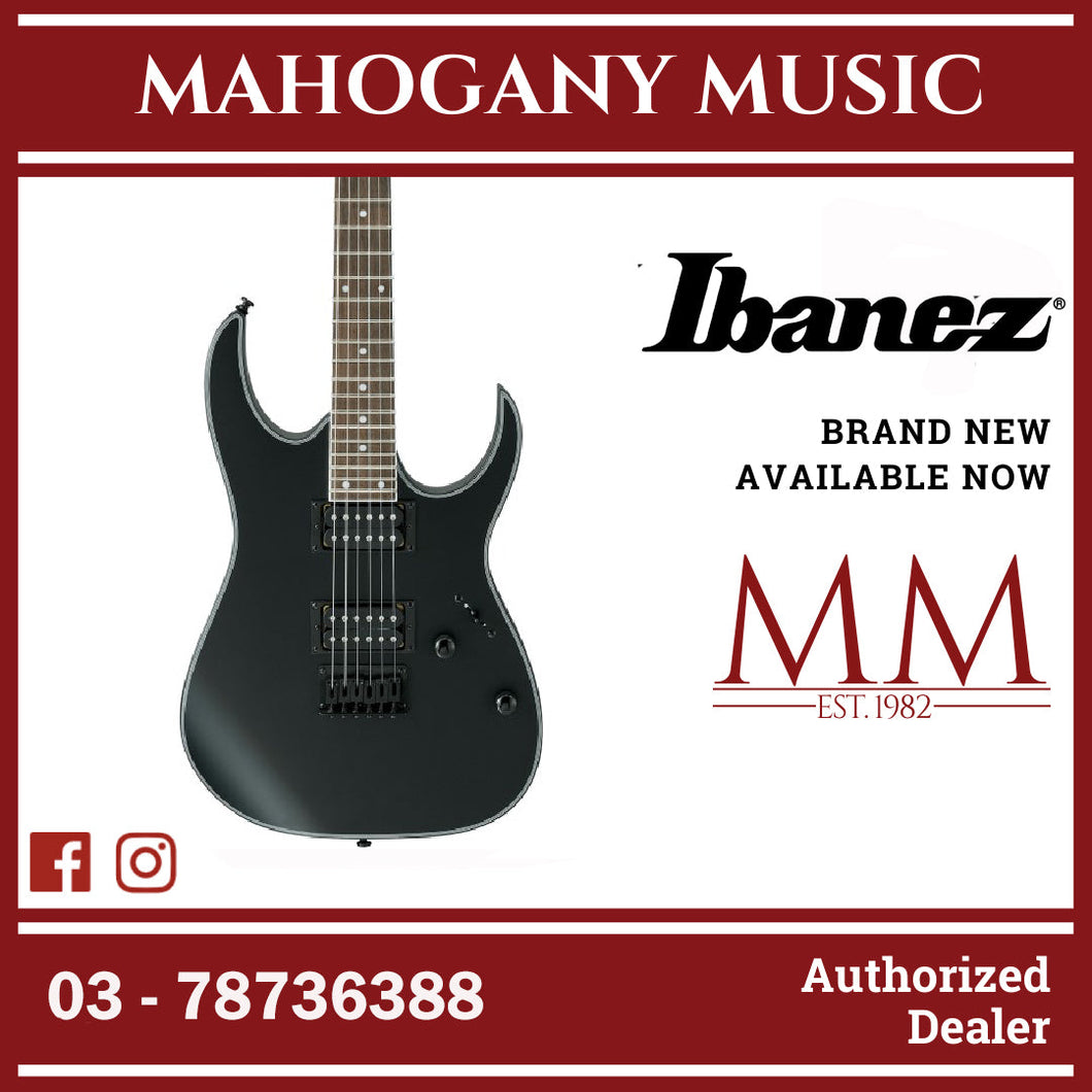Ibanez RG421EX-BKF RG Standard Series Electric Guitar, Black Flat