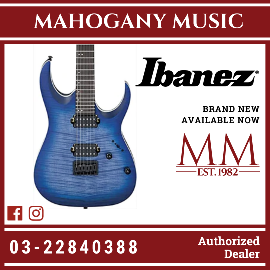 Ibanez RGA42FM Blue Lagoon Burst Flat Electric Guitar Mahogany