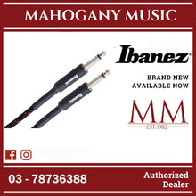 Ibanez SI10-BW Woven Guitar Cable, 2 Straight Plugs, Black x Wine