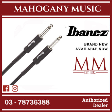 Ibanez SI10 Guitar Instrument Cable, 2 Straight Plugs, Black