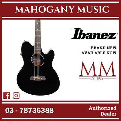 Ibanez TCY10E-BK Talman Series Acoustic Electric Guitar, Black High Gloss
