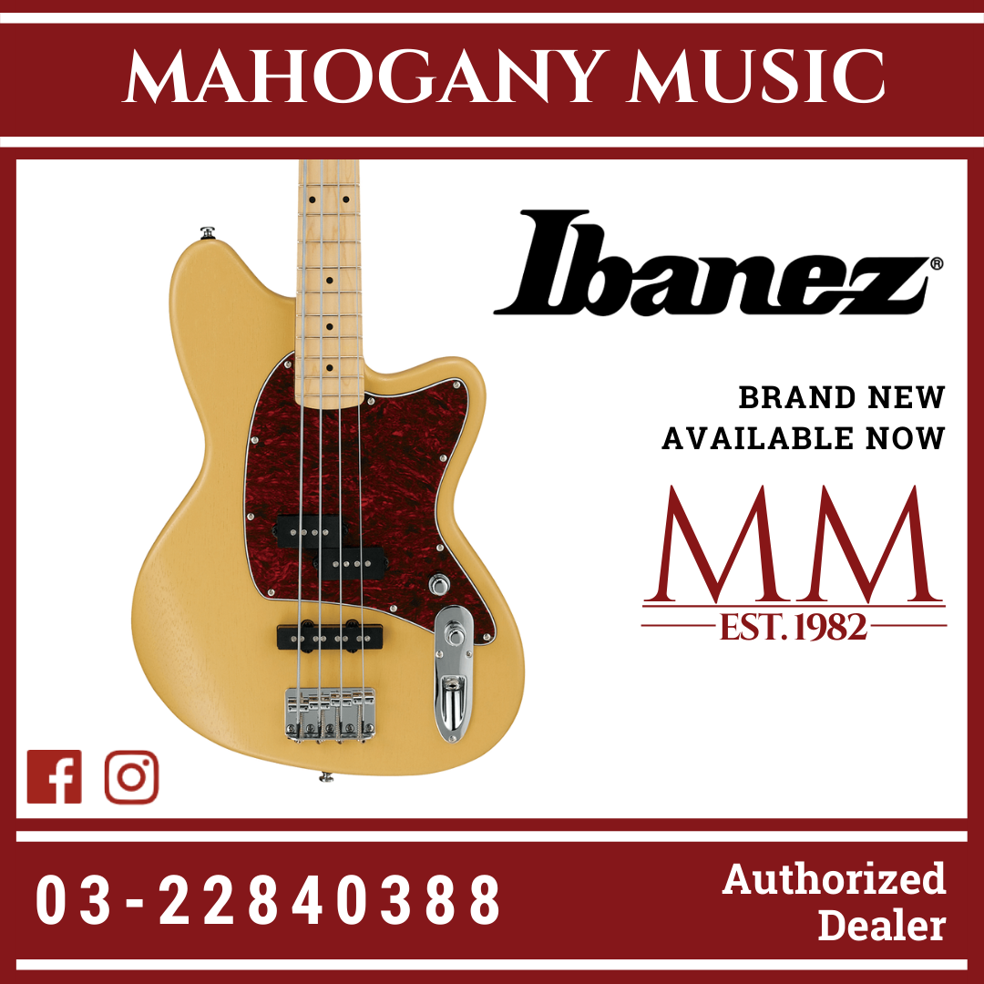Ibanez TMB100M Bass Guitar Mustard Yellow Flat Mahogany Music