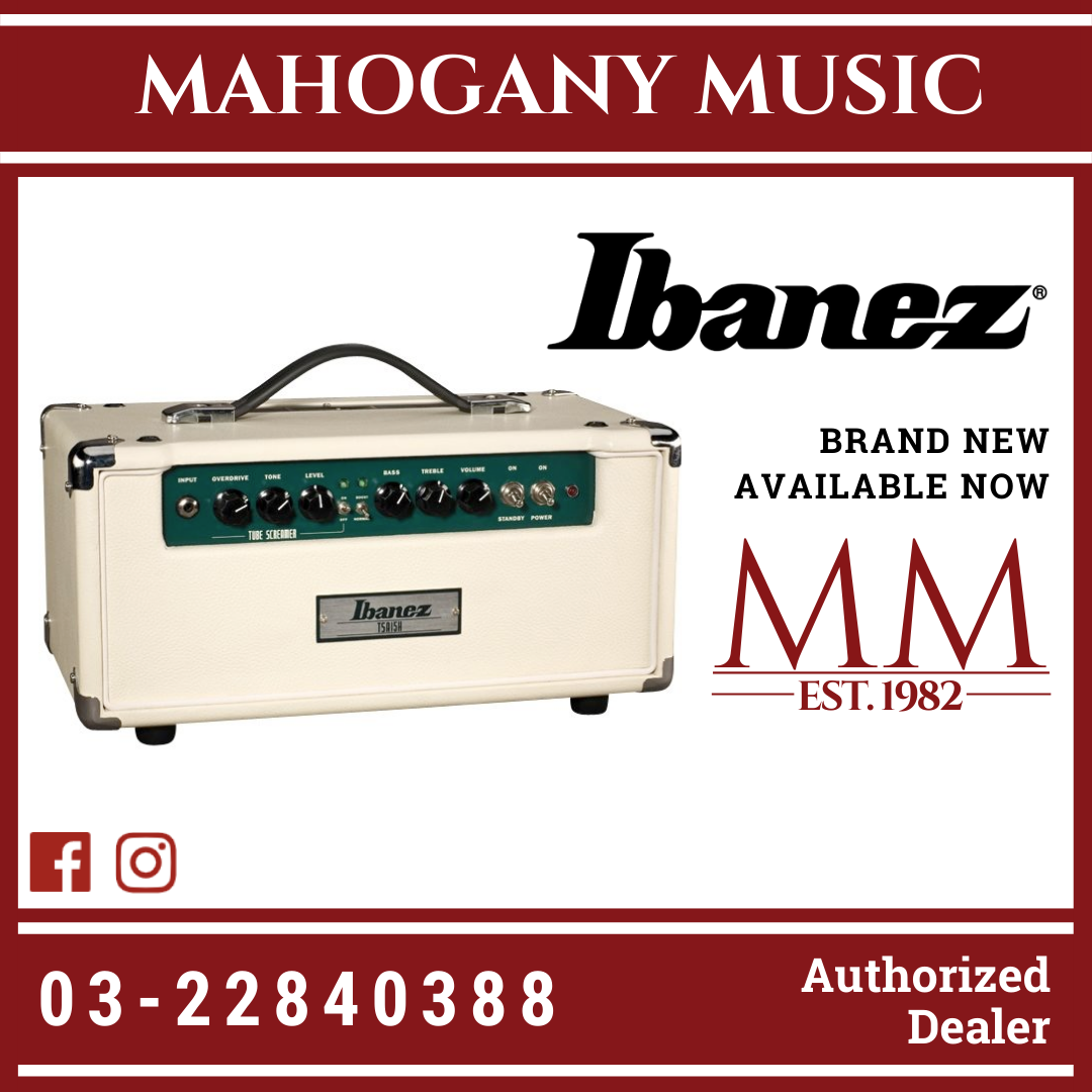 Ibanez TSA15H Tube Screamer 15 Watt Amp Head Mahogany Music