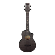 Ibanez UEW12E-BIF Cutaway Concert Ukulele, Black Ice Flat