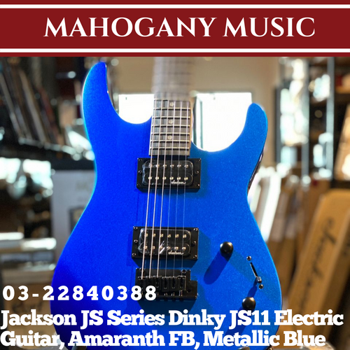 Jackson JS Series Dinky JS11 Electric Guitar, Amaranth FB, Metallic Blue