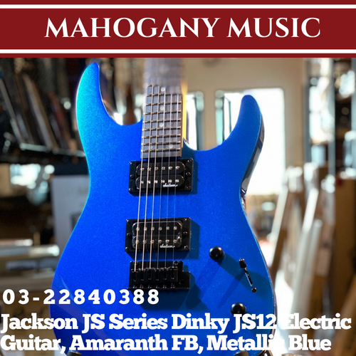 Jackson JS Series Dinky JS12 Electric Guitar, Amaranth FB, Metallic Blue