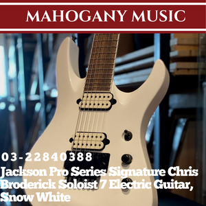 Jackson Pro Series Signature Chris Broderick Soloist 7 Electric Guitar, Snow White