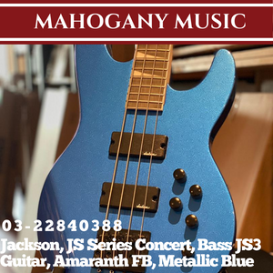 Jackson JS Series Concert Bass JS3 Guitar, Amaranth FB, Metallic Blue