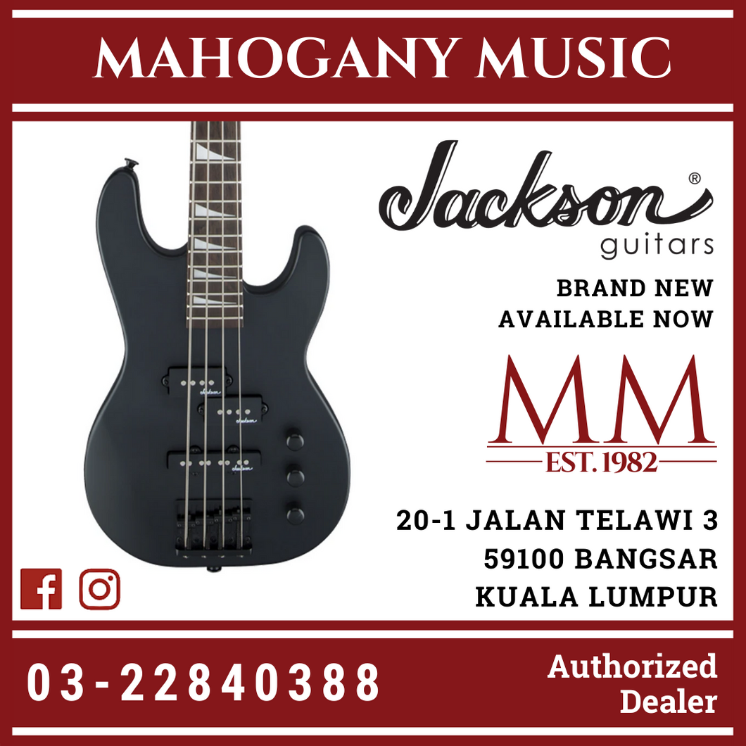 Jackson JS Series Concert Bass Minion JS1X Guitar, Amaranth FB, Satin Black