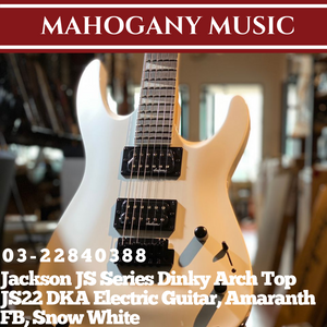 Jackson JS Series Dinky Arch Top JS22 DKA Electric Guitar, Amaranth FB, Snow White