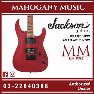 Jackson JS Series Dinky Arch Top JS24 DKAM Electric Guitar, Caramelized Maple FB, Red Stain