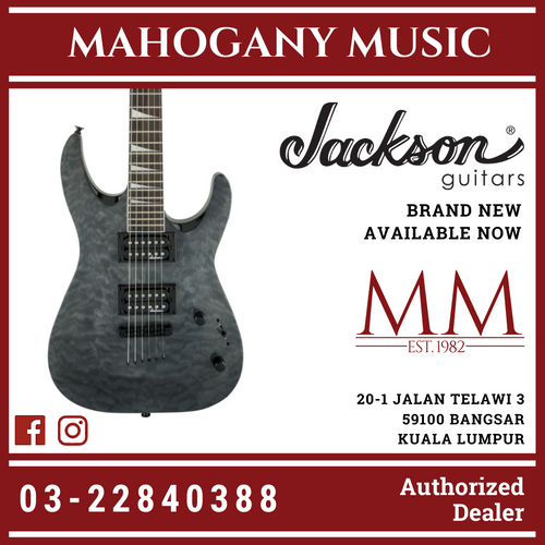 Jackson JS Series Dinky Arch Top JS32TQ DKA Electric Guitar, Amaranth FB, Transparent Black