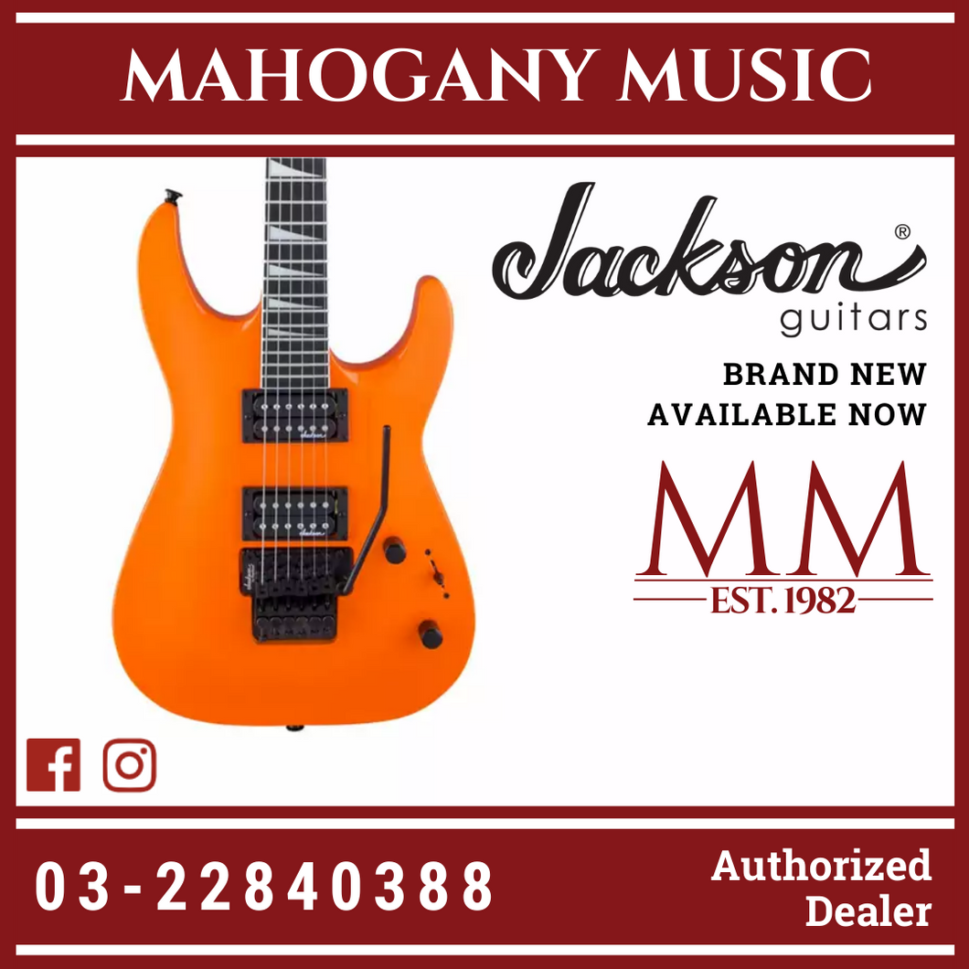Jackson JS Series Dinky Archtop JS32 DKA Electric Guitar, Amaranth FB, Neon Orange