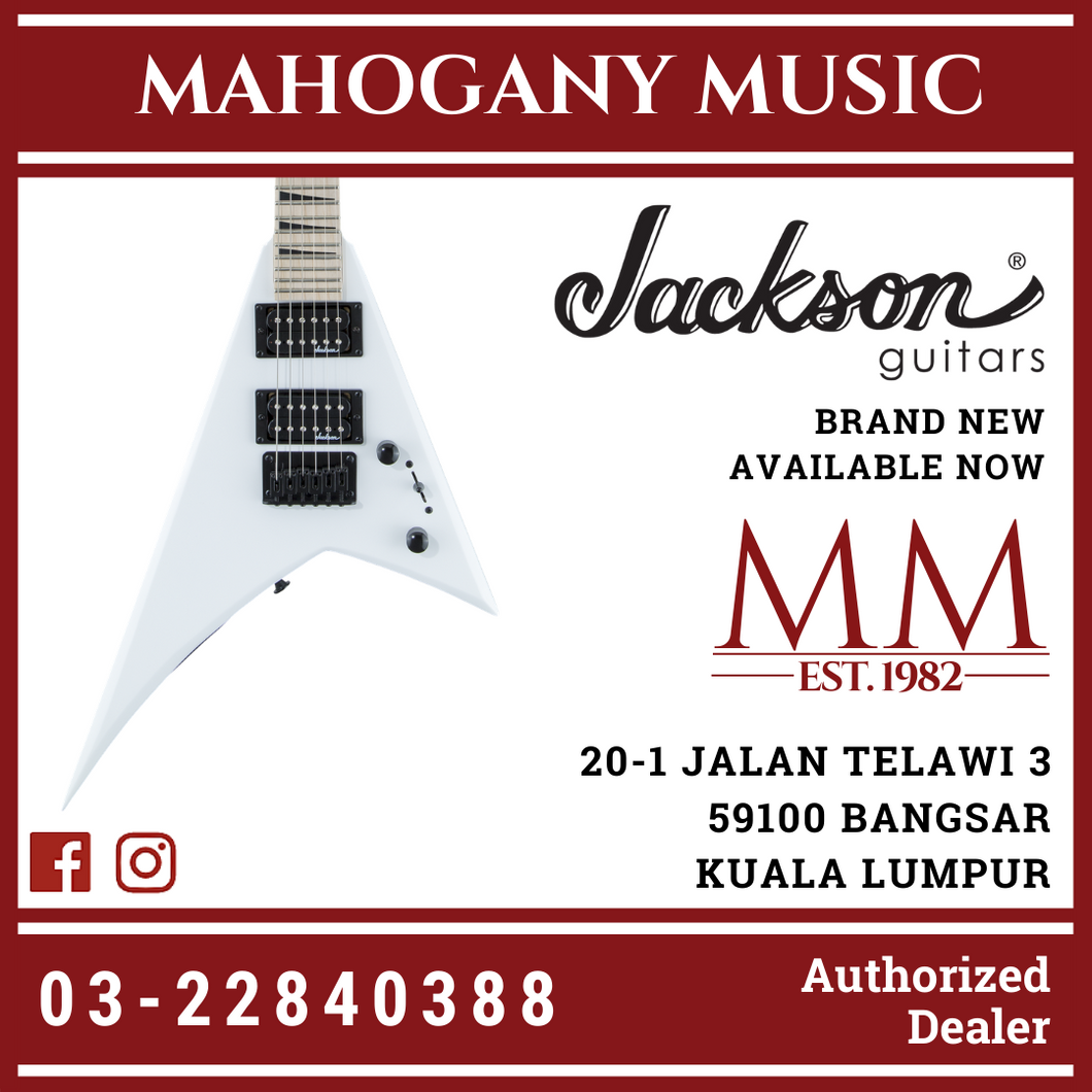 Jackson JS Series RR Minion JS1X Electric Guitar, Maple FB, Snow White