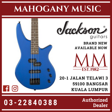 Jackson JS Series Spectra JS2 Bass Guitar, Laurel FB, Metallic Blue
