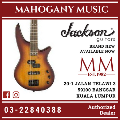 Jackson JS Series Spectra JS2 Bass Guitar, Laurel FB, Tobacco Burst