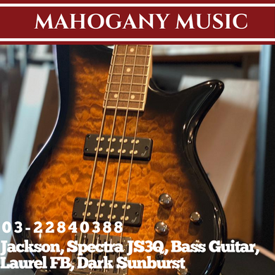Jackson JS Series Spectra JS3Q Bass Guitar, Laurel FB, Dark Sunburst