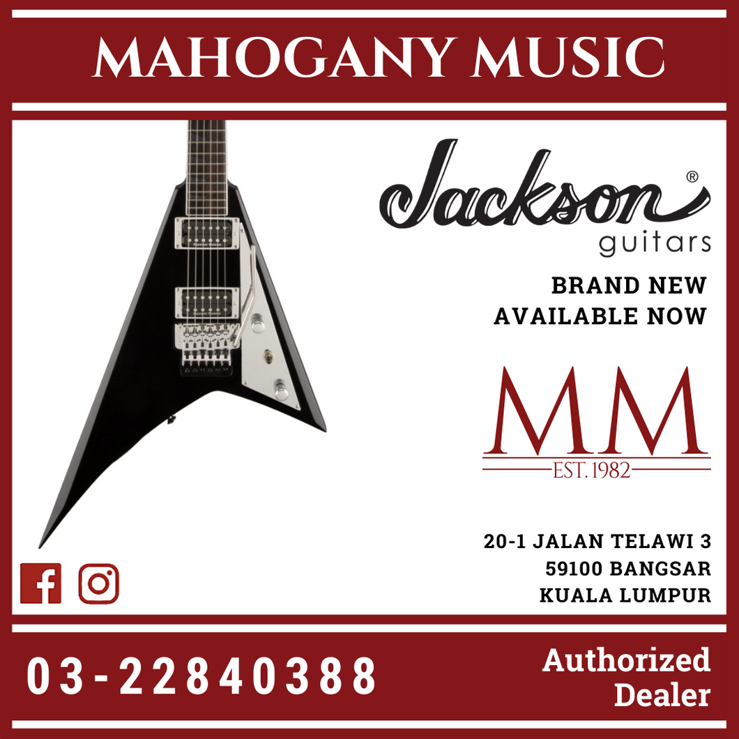 Jackson Pro Series Rhoads RR Electric Guitar, Ebony FB, Gloss Black