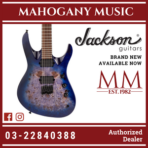 Jackson Pro Series Signature Chris Broderick Soloist HT6P Elec Guitar, Laurel FB, Transparent Blue