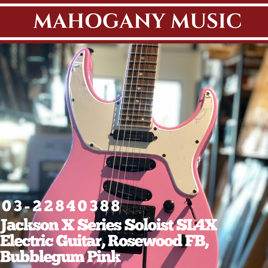 Jackson X Series Soloist SL4X Electric Guitar, Rosewood FB, Bubblegum Pink