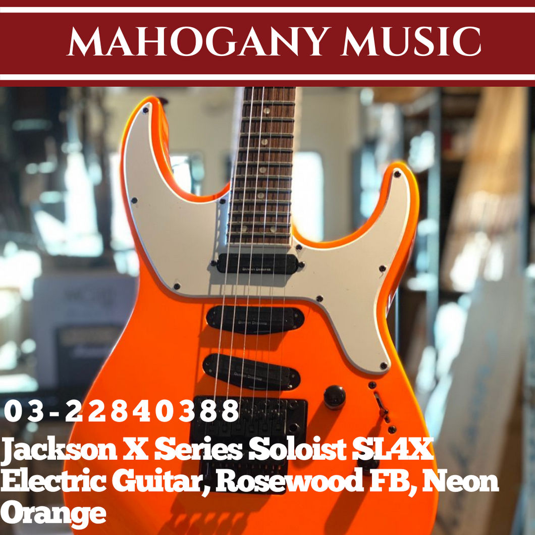Jackson X Series Soloist SL4X Electric Guitar, Rosewood FB, Neon Orange
