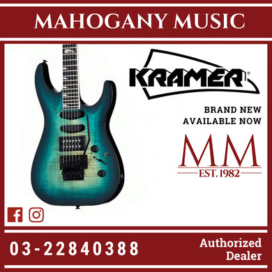 Kramer SM-1 Figured Electric Guitar - Caribbean Blue Perimeter