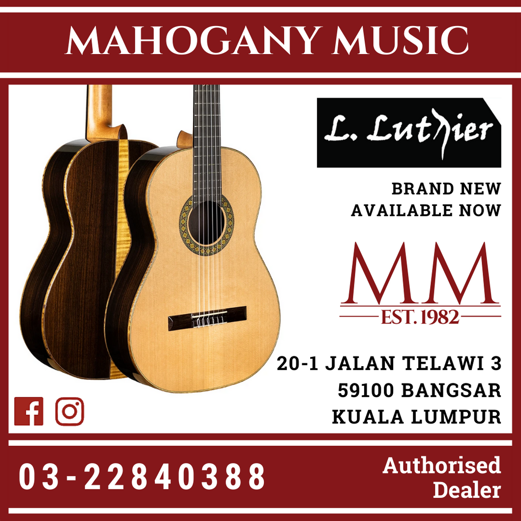 L.Luthier Signature 08 Solid European Spruce Classical Guitar