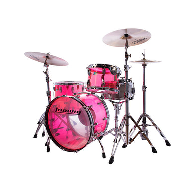 [PREORDER] Ludwig L94233LXPKWC Vistalite 3-Piece FAB Drum Kit (22B+16F+13T), Pink