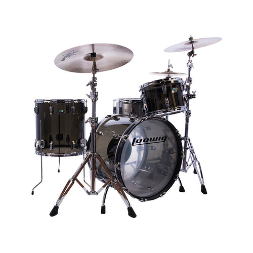 [PREORDER] Ludwig L94233LXV6WC Vistalite 3-Piece FAB Drum Kit (22B+16F+13T), Smoke