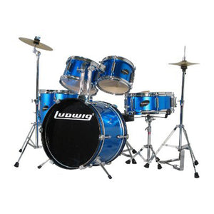 [PREORDER] Ludwig LJR1062DIR 5-Piece Junior Drum Kit w/ Hardware+Throne+Cymbal, Blue (16x10 BD+13x10 FT+8x5 TT+10x5 TT+12x4 SD)