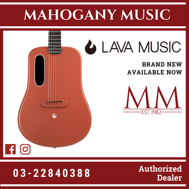 Lava Me 3 36″ Carbon Fiber Red Smart Guitar (with Ideal Bag)