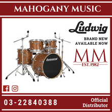 Ludwig LE520010 Evolution 5-Piece Drum Kit w/Hardware & Throne, Cherry (20x16 BD / 14x14 FT / 12x9 TT / 10x8 TT / 14x5 SD)