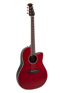 Ovation CS24-RR-G E-Acoustic Guitar Celebrity CS Standard Mid Cutaway Ruby Red