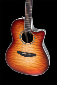 Ovation CS24X-7C-G E-Acoustic Guitar Celebrity Standard Plus Mid Cutaway Cognac Burst Gloss