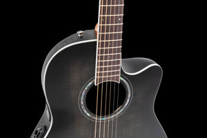 Ovation CS24P-TBBY-G E-Acoustic Guitar Celebrity Standard Traditional Plus Mid Cutaway Transparent Blackburst Flame