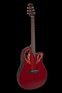 Ovation CE44-RR-G E-Acoustic Guitar Celebrity Elite Mid Cutaway Ruby Red