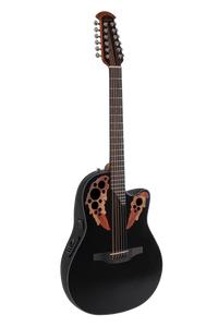 Ovation CE4412-5-G E-Acoustic Guitar Celebrity Elite Mid Cutaway 12-string Black