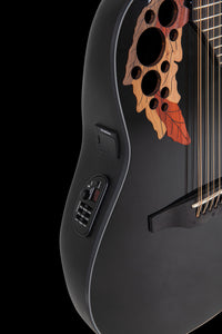 Ovation CE4412-5-G E-Acoustic Guitar Celebrity Elite Mid Cutaway 12-string Black