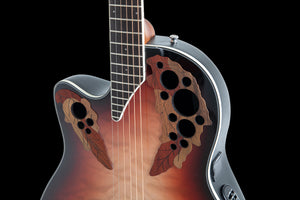 Ovation CE44LX-1R-G E-Acoustic Guitar Celebrity Elite Plus Mid Cutaway ,Lefthand Ruby Burst