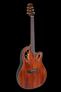 Ovation CE44P-FKOA-G E-Acoustic Guitar Celebrity Elite Plus Mid Cutaway Figured Koa