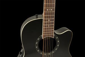 Ovation 2751AX-5-G E-Acoustic Guitar Standard Balladeer Deep Contour Cutaway 12-string Black