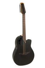 Ovation 2058TX-5-G E-Acoustic Guitar Elite TX Deep Contour Cutaway 12-string Black Textured