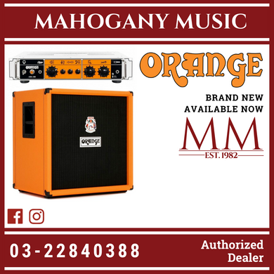 Orange OB1-300 300-watt Single Channel Solid State Bass Head with Orange OBC410 4x10