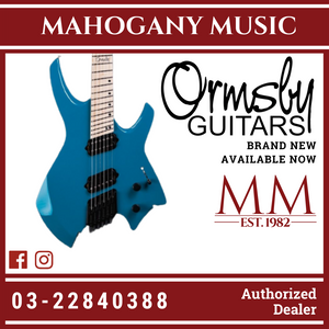 Ormsby HEADLESS GOLIATH GTR RUN 14B - MIAMI BLUE 6 STRING Electric Guitar